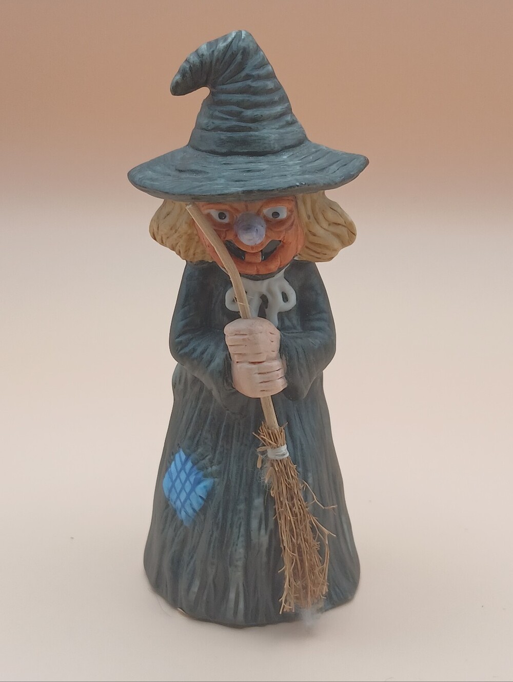 Vintage 1988 Ceramic Witch Figure Decor Holiday Halloween